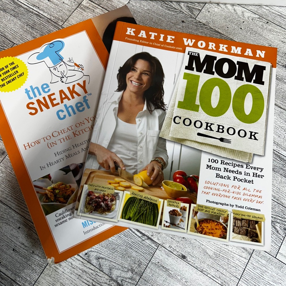 Lot of 2 Cookbooks Mom 100 Cookbook & The Sneaky Chef Katie Workman Recipes
